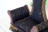 Miniature chair with horns, goth devil dollhouse furniture. Black gold luxury armchair Halloween dio 5