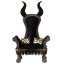 Miniature chair with horns, goth devil dollhouse furniture. Black gold luxury armchair Halloween dio 7